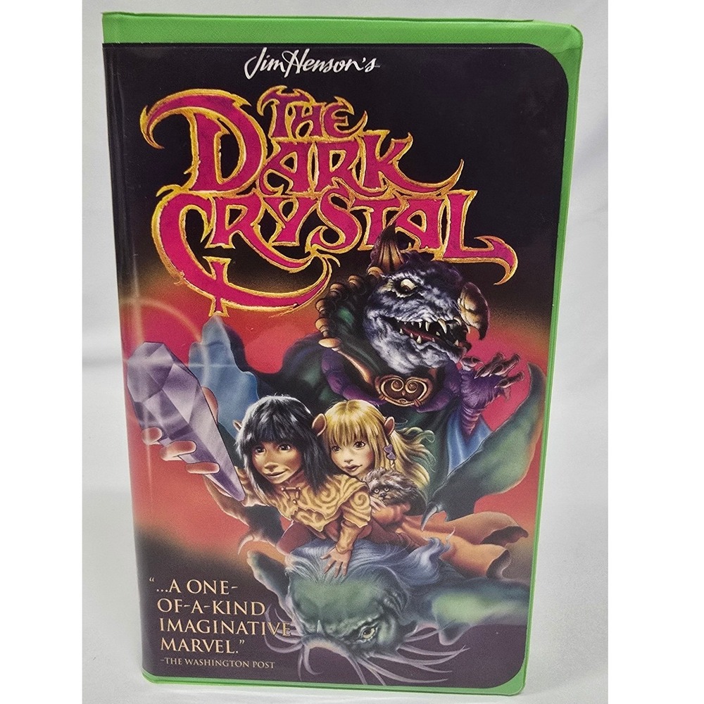 The Dark Crystal VHS‎ Jim Henson Video Green Clamshell 1994 Fantasy Movie 2596
